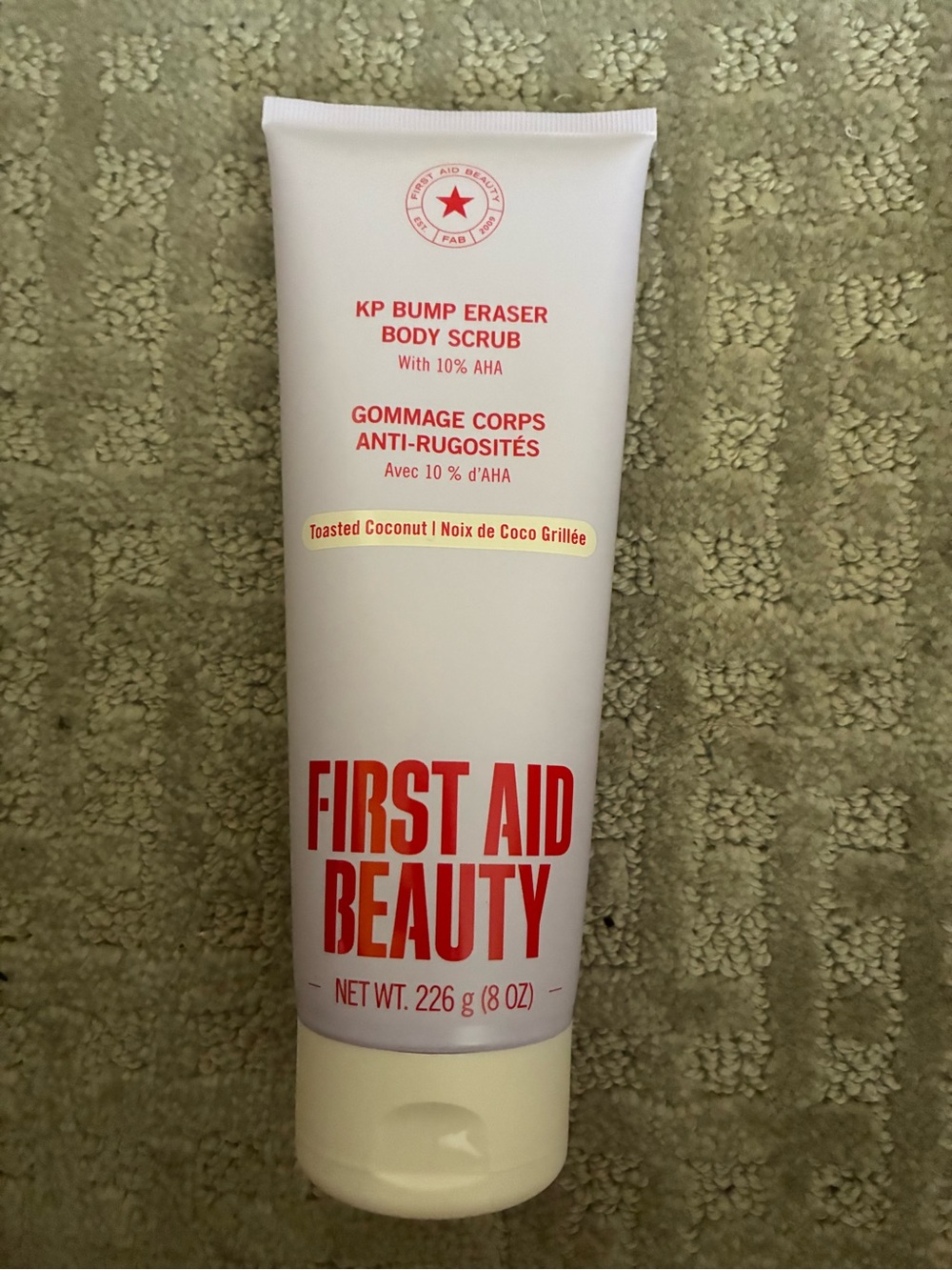 First aid beauty kp bump eraser body scrub 8oz in toasted coconut